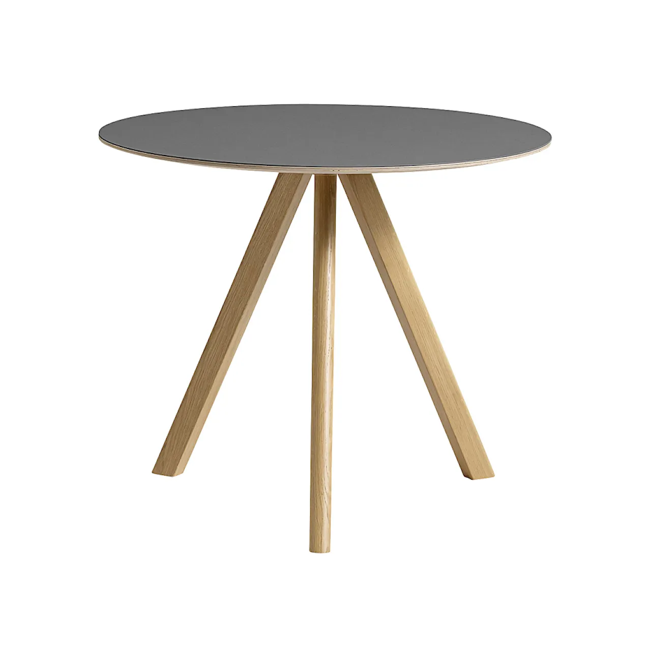 CPH20 2.0 Table Lacquered Walnut Frame Ø90 X H74  Lacquered Walnut Tabletop Dark Lacquered Edge