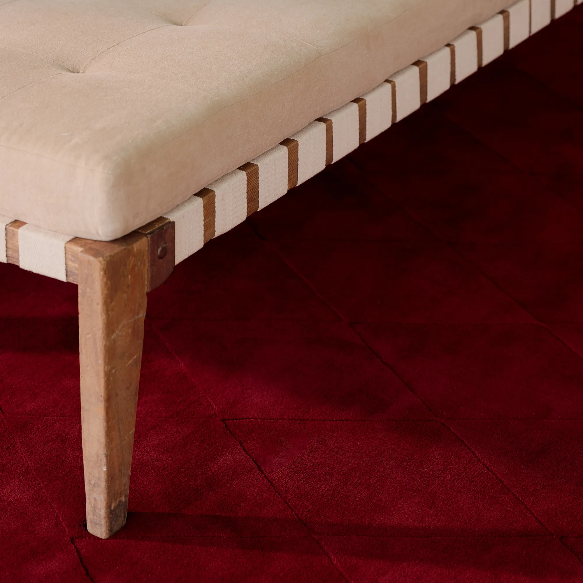 Diamond Deep Red wool rug - 3