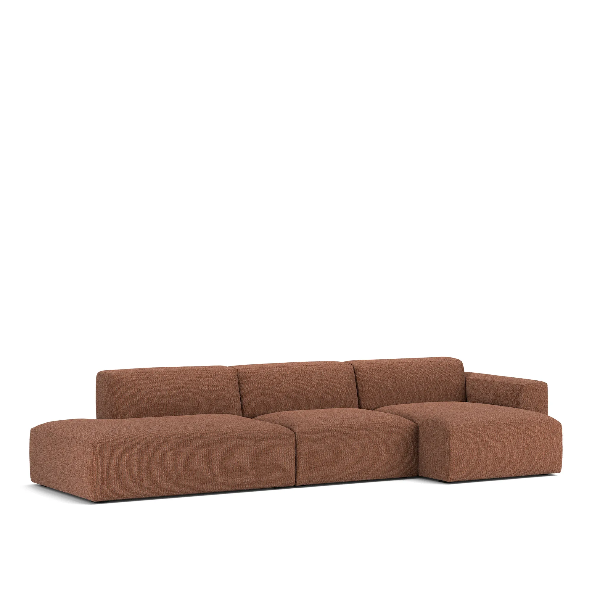 Brick 3-Seater Chaise Lounge Open End Left - 4