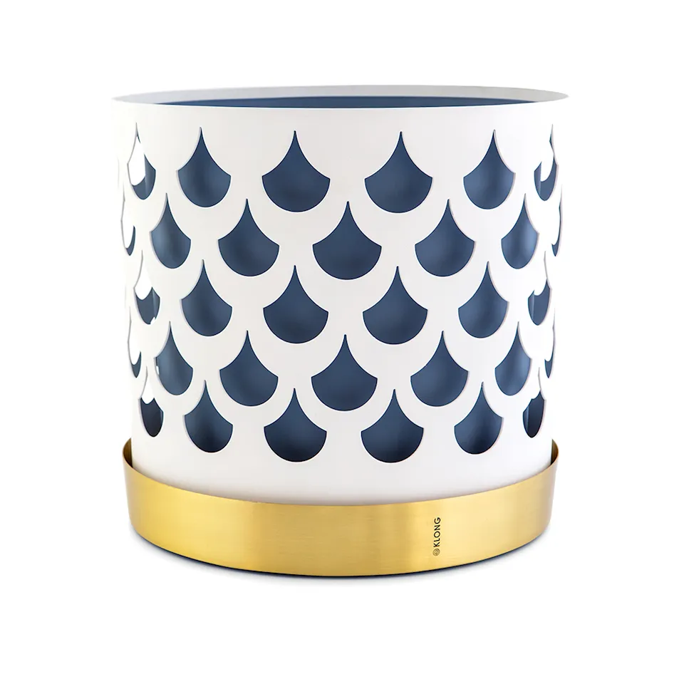 Trio Flower Pot Drop - White