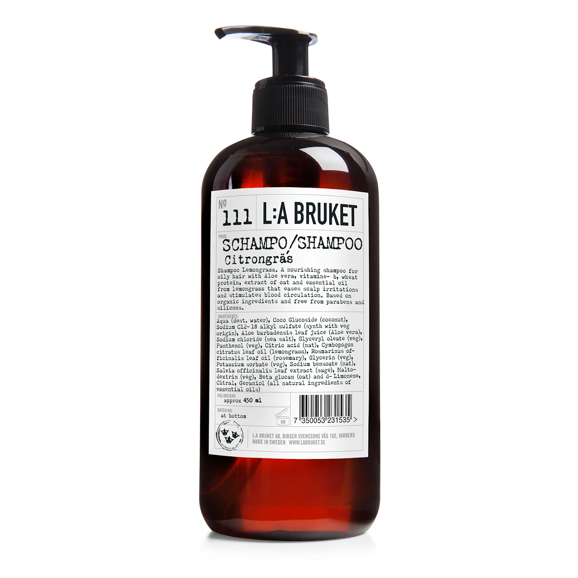 Shampoo 450 ml Lemongrass - L:a Bruket - NO GA