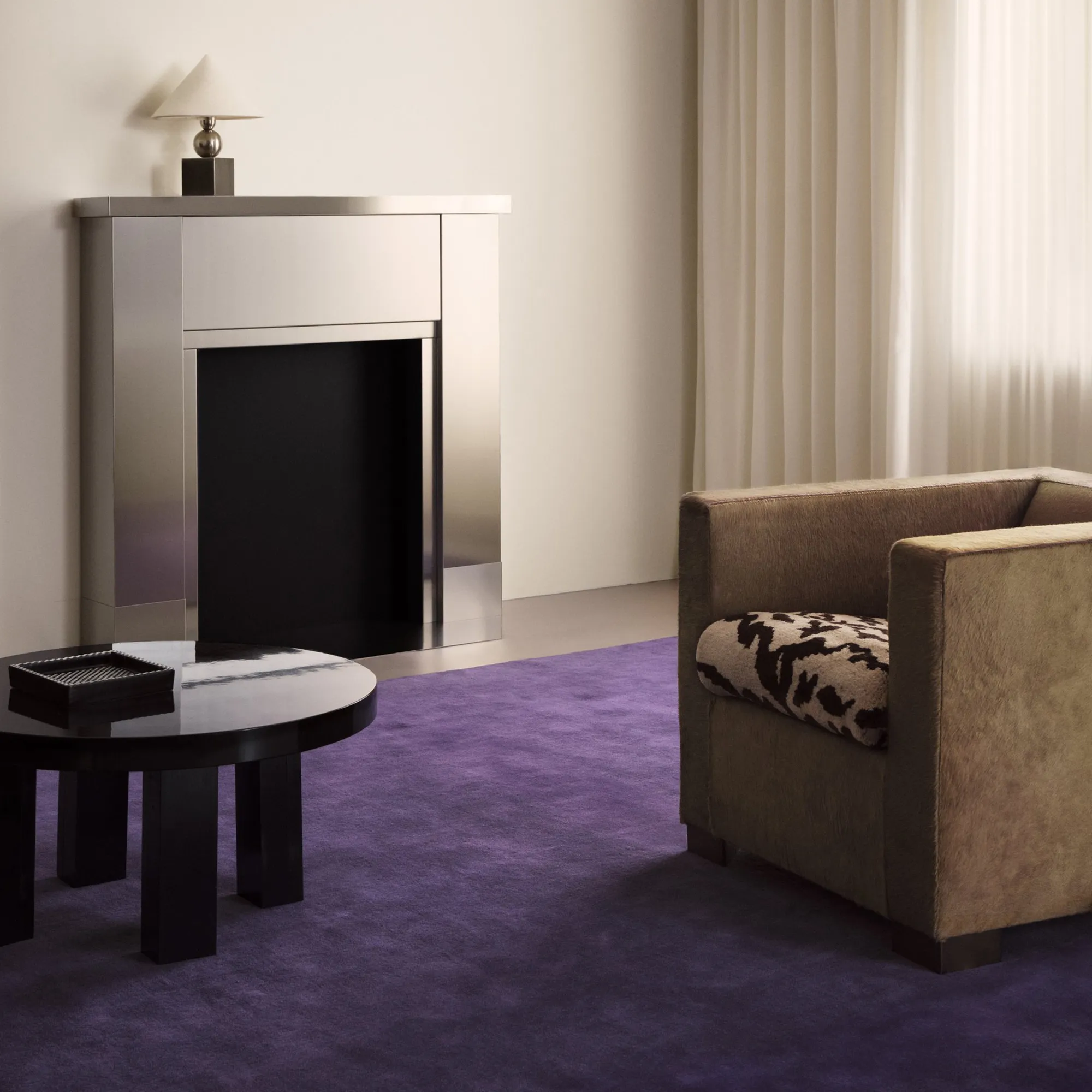 Grand Lilac Wool Rug - 2