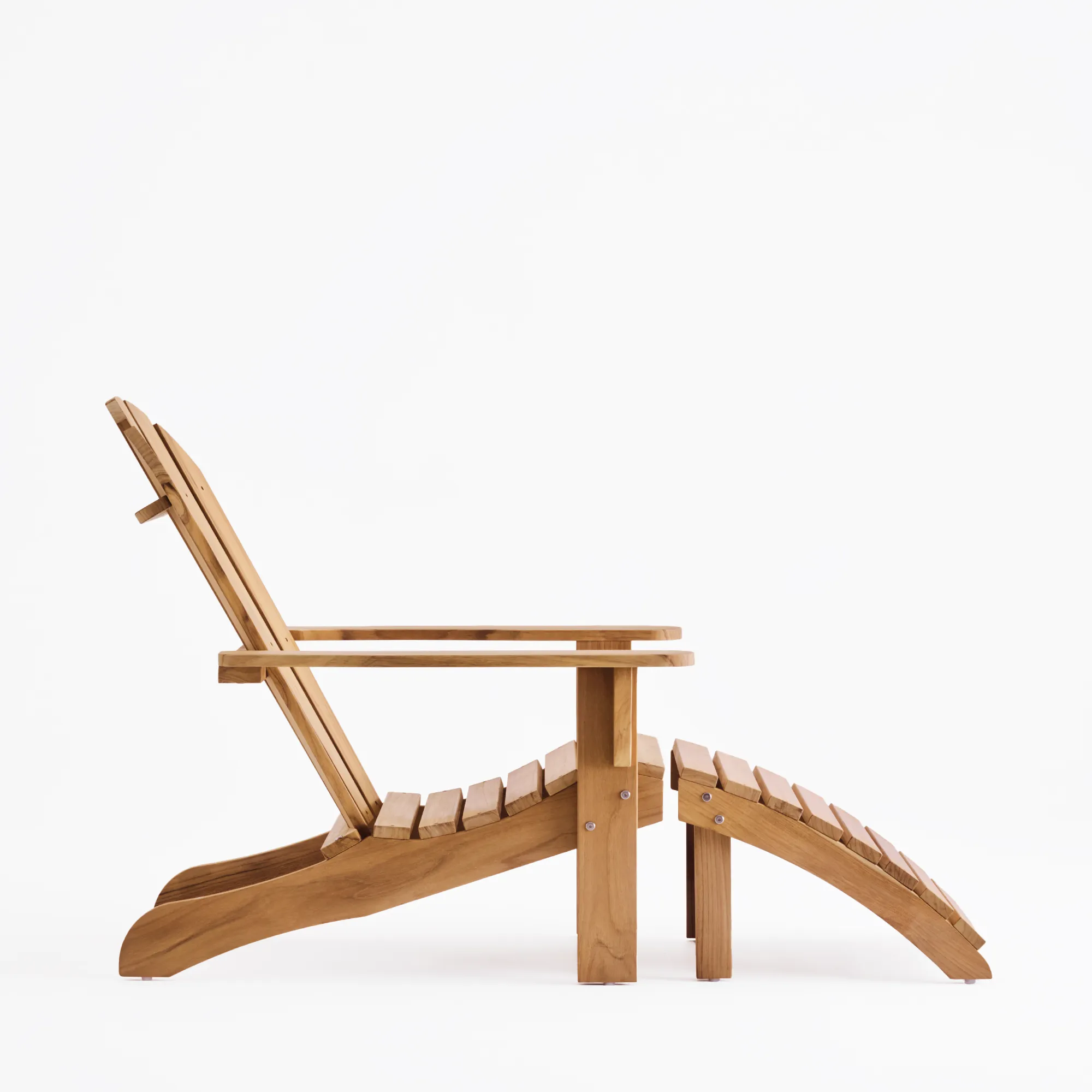 Midsummer Round Outdoor Side Table & 2 Outdoor Lounge Chairs with Footstools - 8