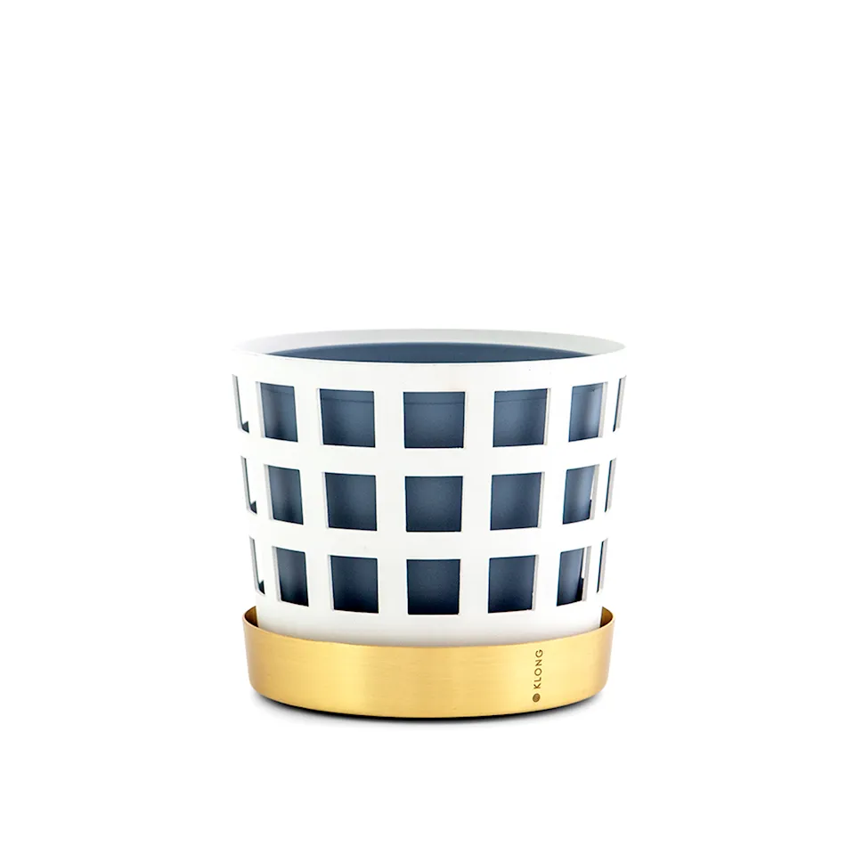 Trio Flower Pot - Small, Square, White