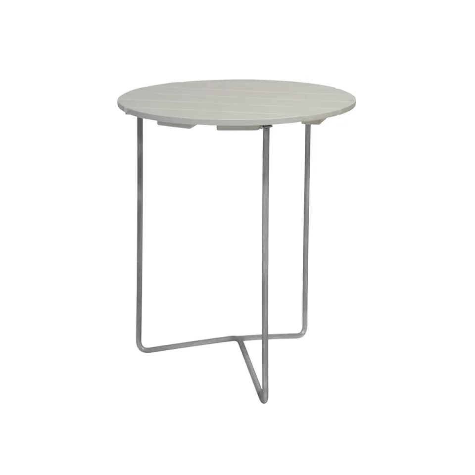 Table 6B Ø 60 cm White lacquered Oak Hot-dip galvanized Stand