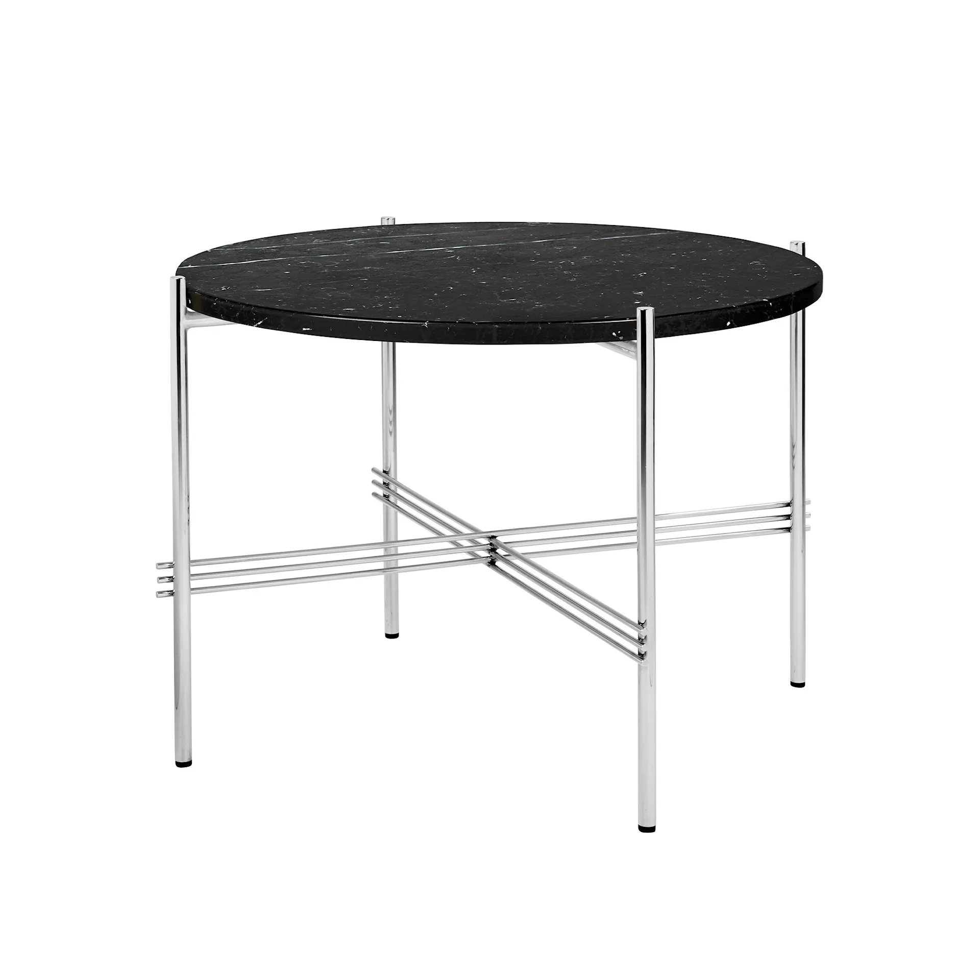 TS Coffee Table - Round, Ø55 Polished Steel Base - Gubi - GamFratesi - NO GA