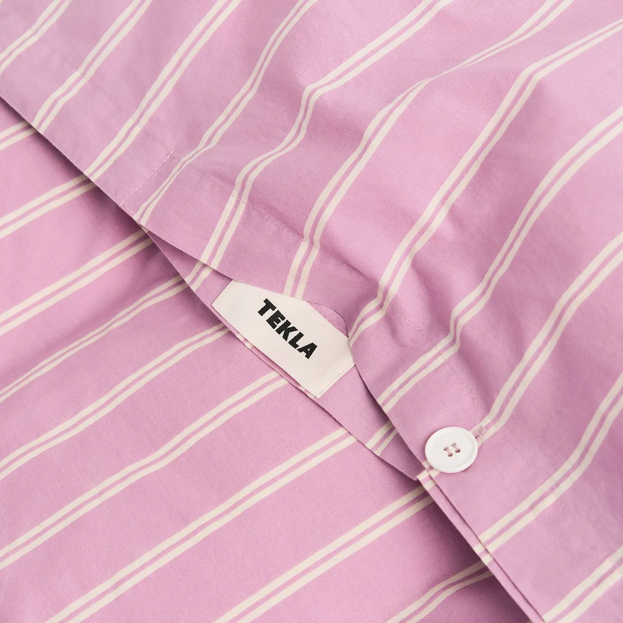 Percale Mallow Pink Stripes Duvet Cover