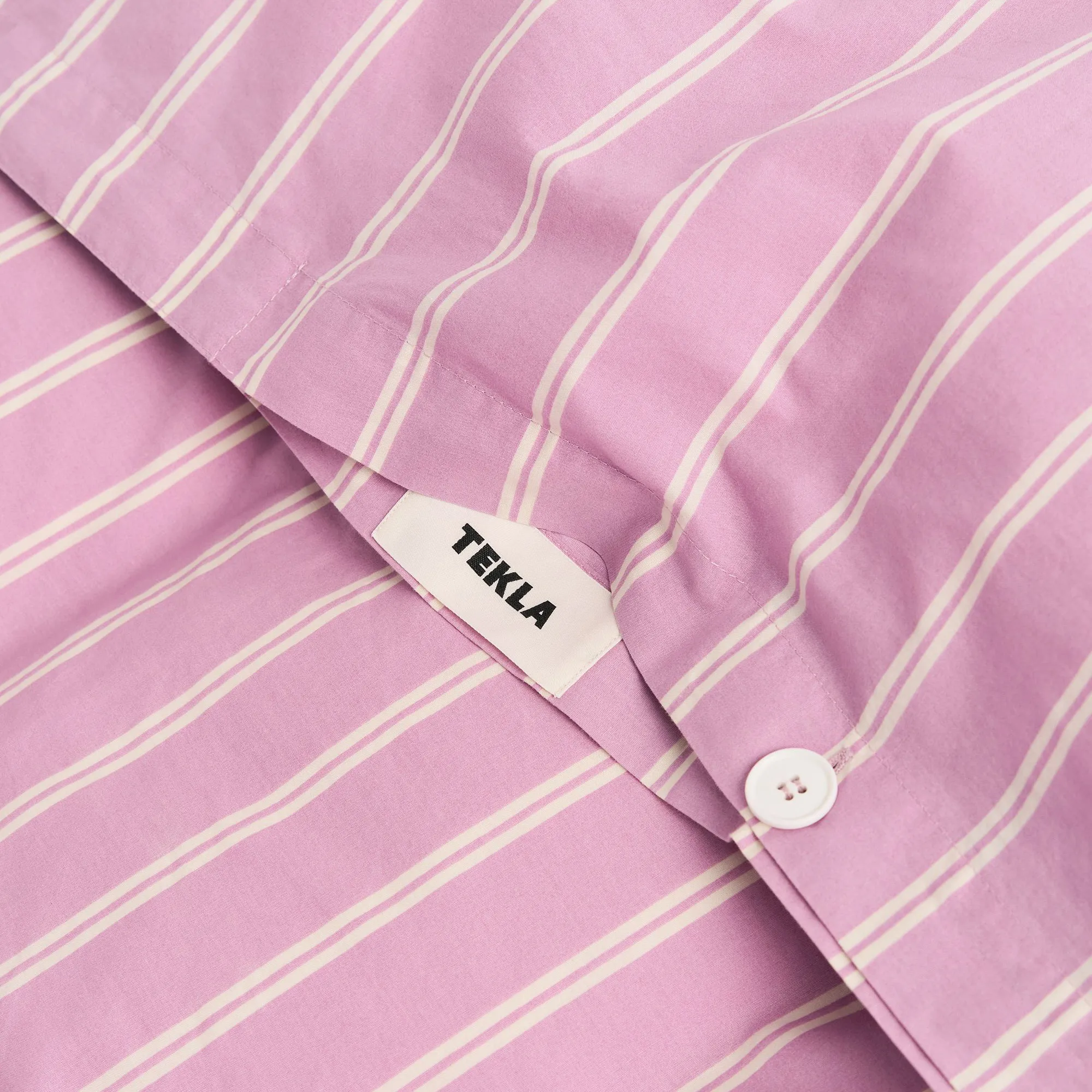 Percale Mallow Pink Stripes Duvet Cover - 2