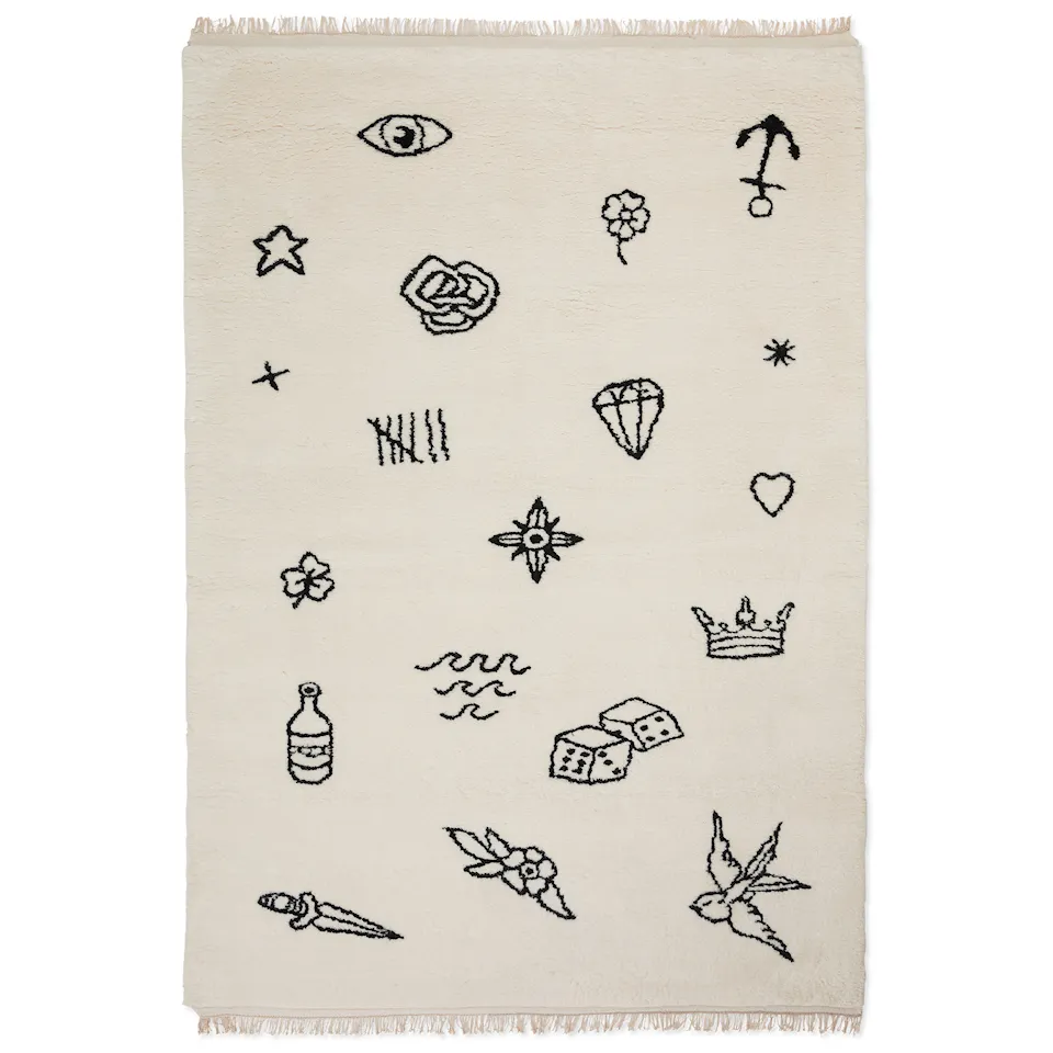 Nomad Cream Rya Rug