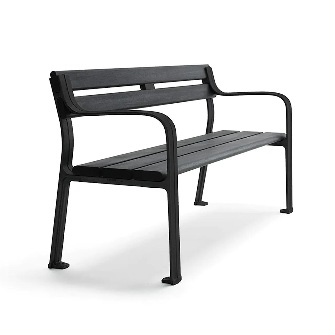 Sofa Joy - Black Lacquered Mahogany/Black Lacquered Aluminium