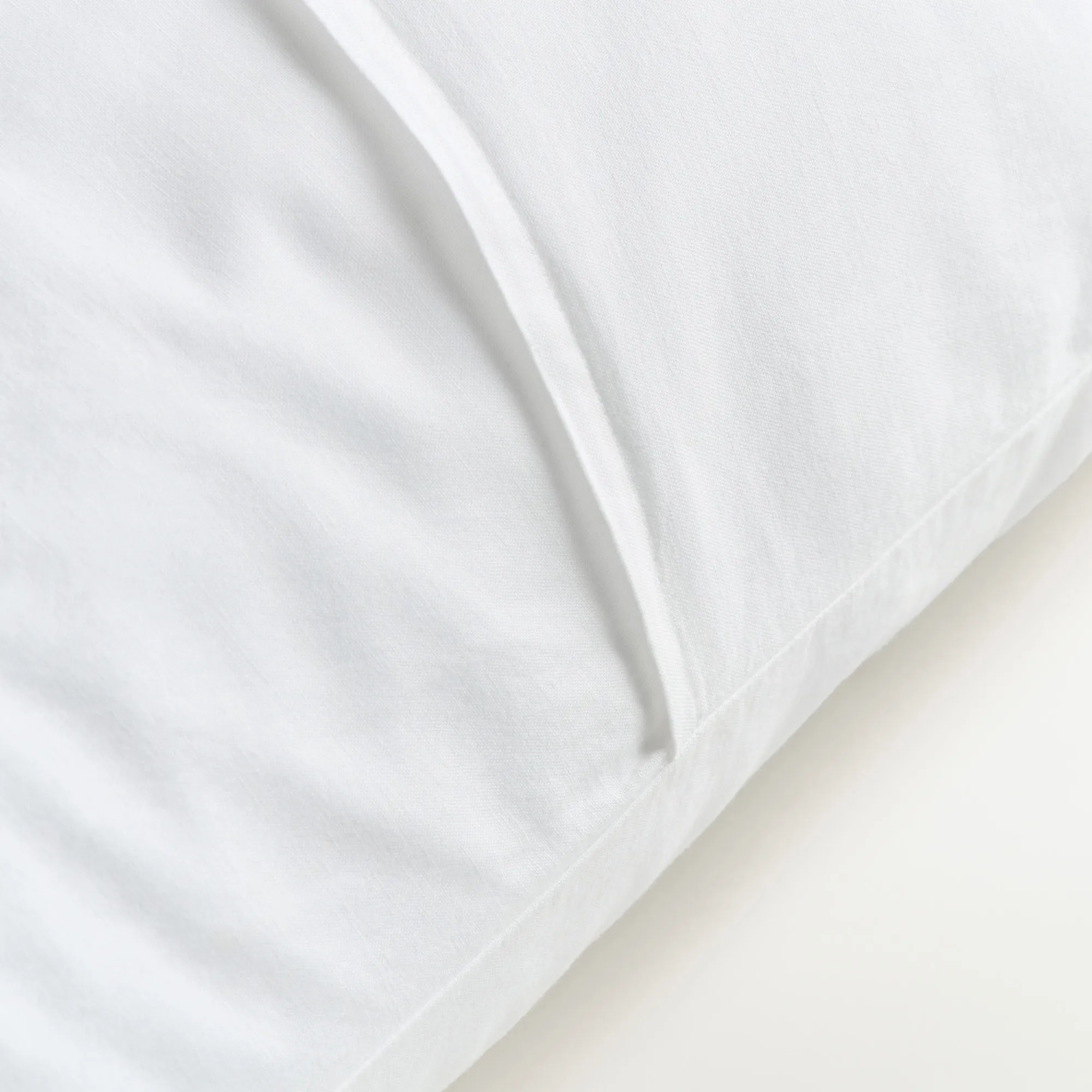 Linen Blend Crisp White Bedding Set - 6