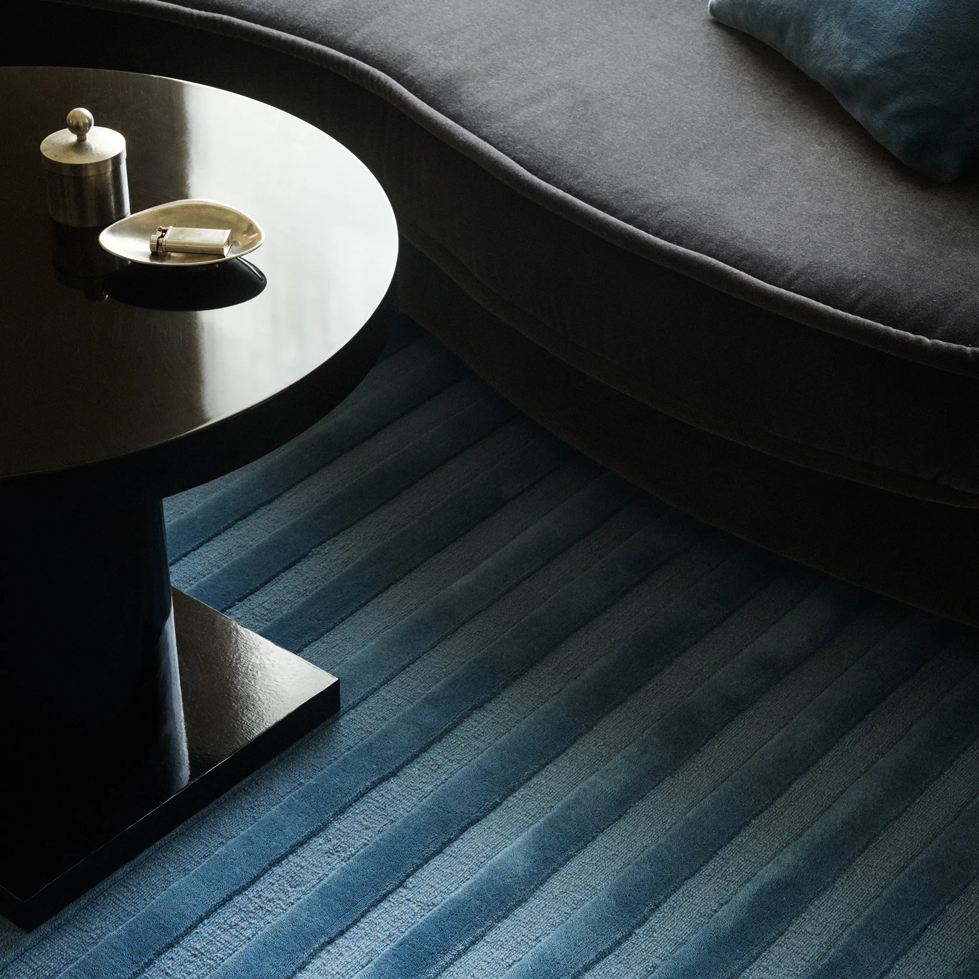Park 03 Steel Blue wool rug - 3