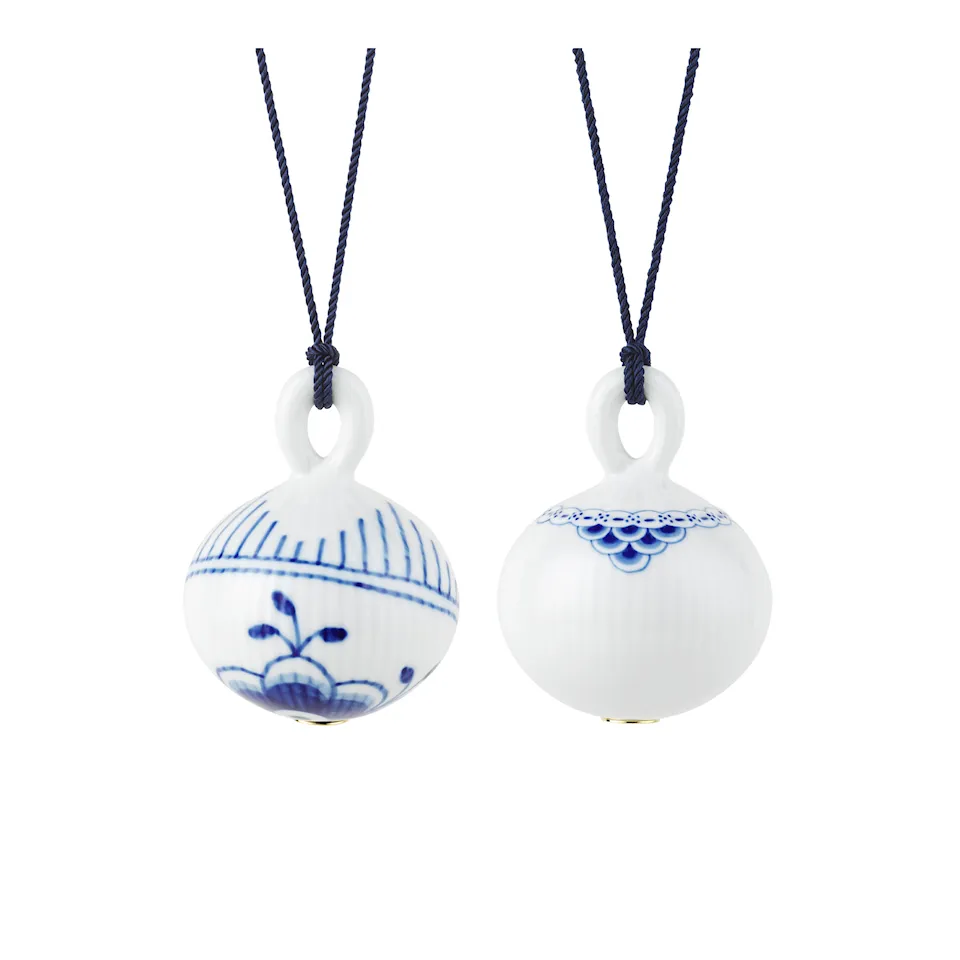 Blue Fluted Mega &amp; Princess Baubles 2-pack