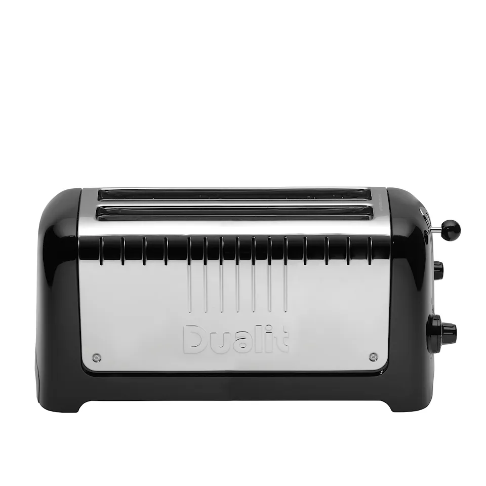 Dualit Toaster Lite Long 4 Slices Shiny Black