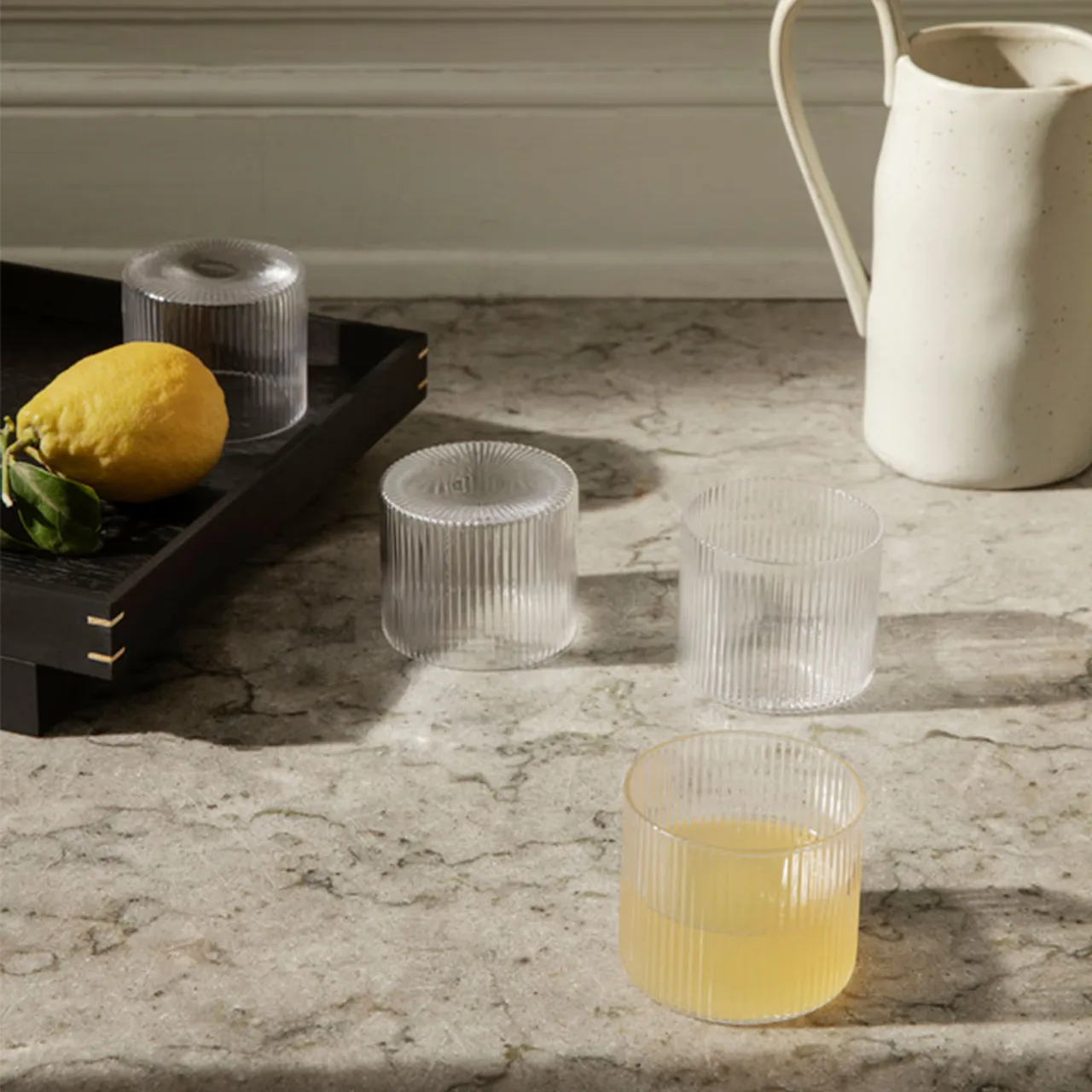 Ripple Low drikkeglas 4-pak