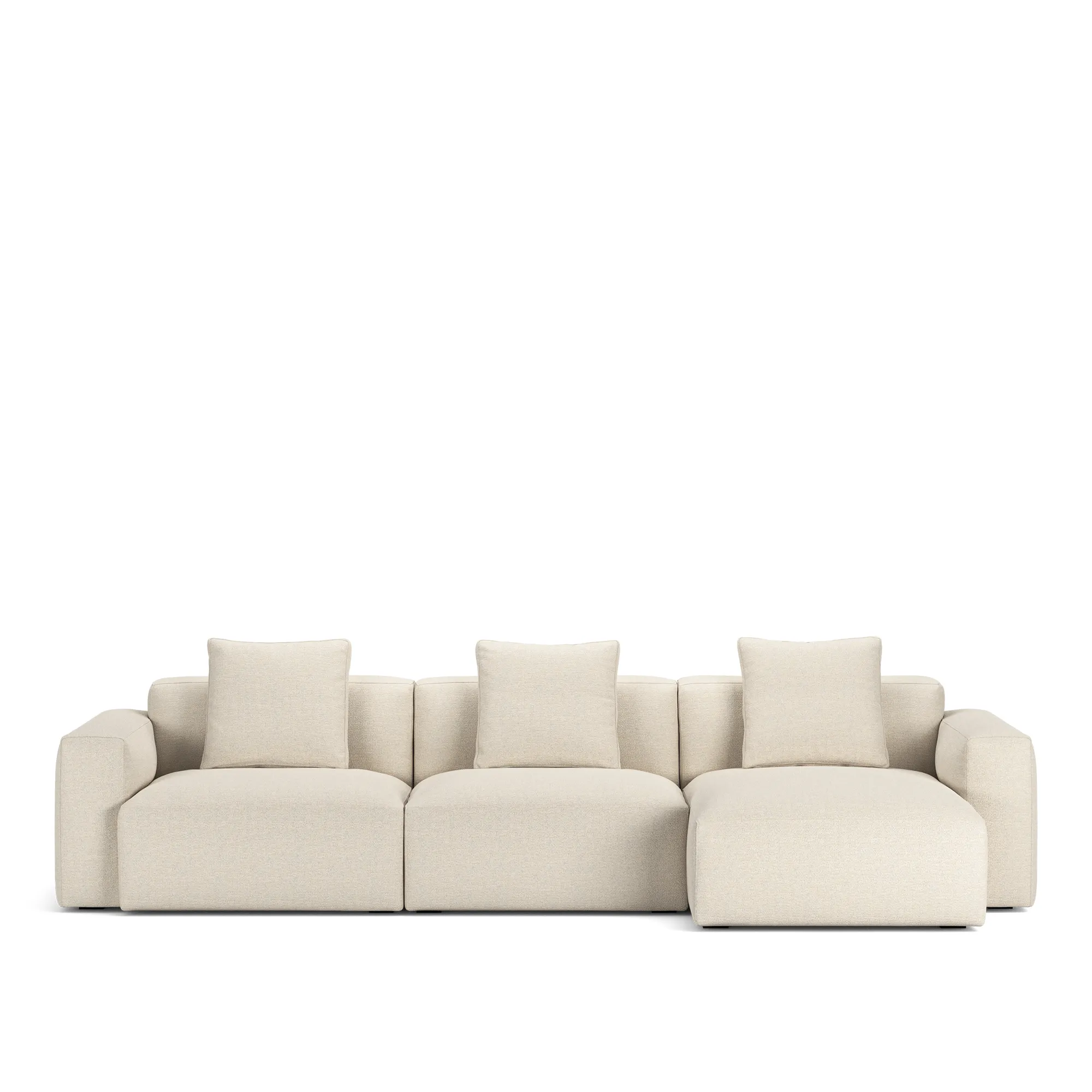 Brick 3-Seater Chaise Lounge Right - 10