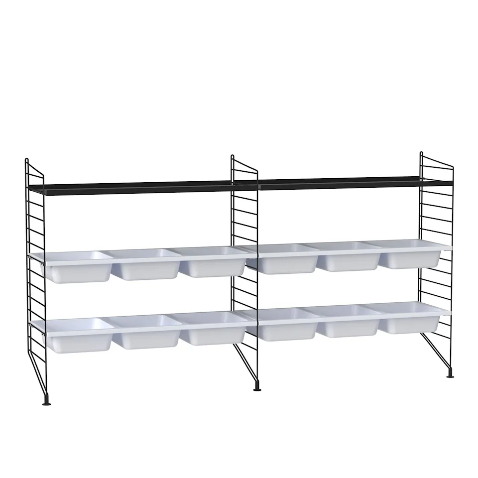 Kids room shelving system F black