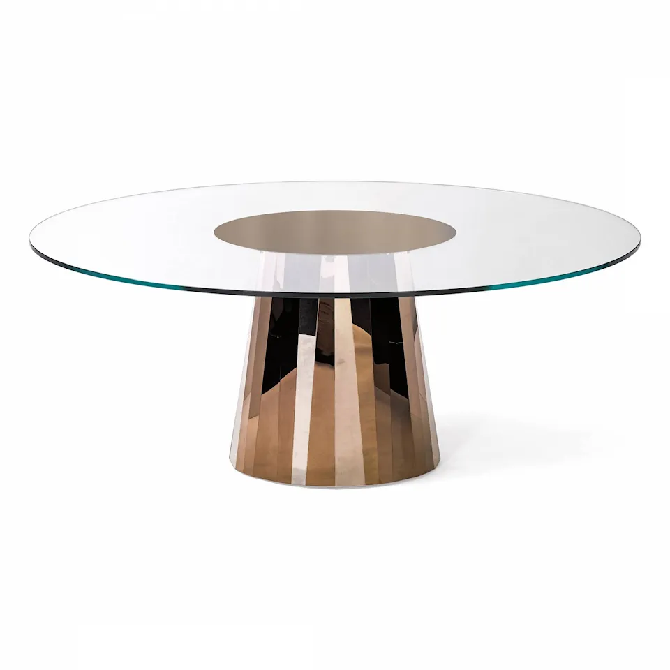 Pli Table, Centre lacquered, Pyrite bronze