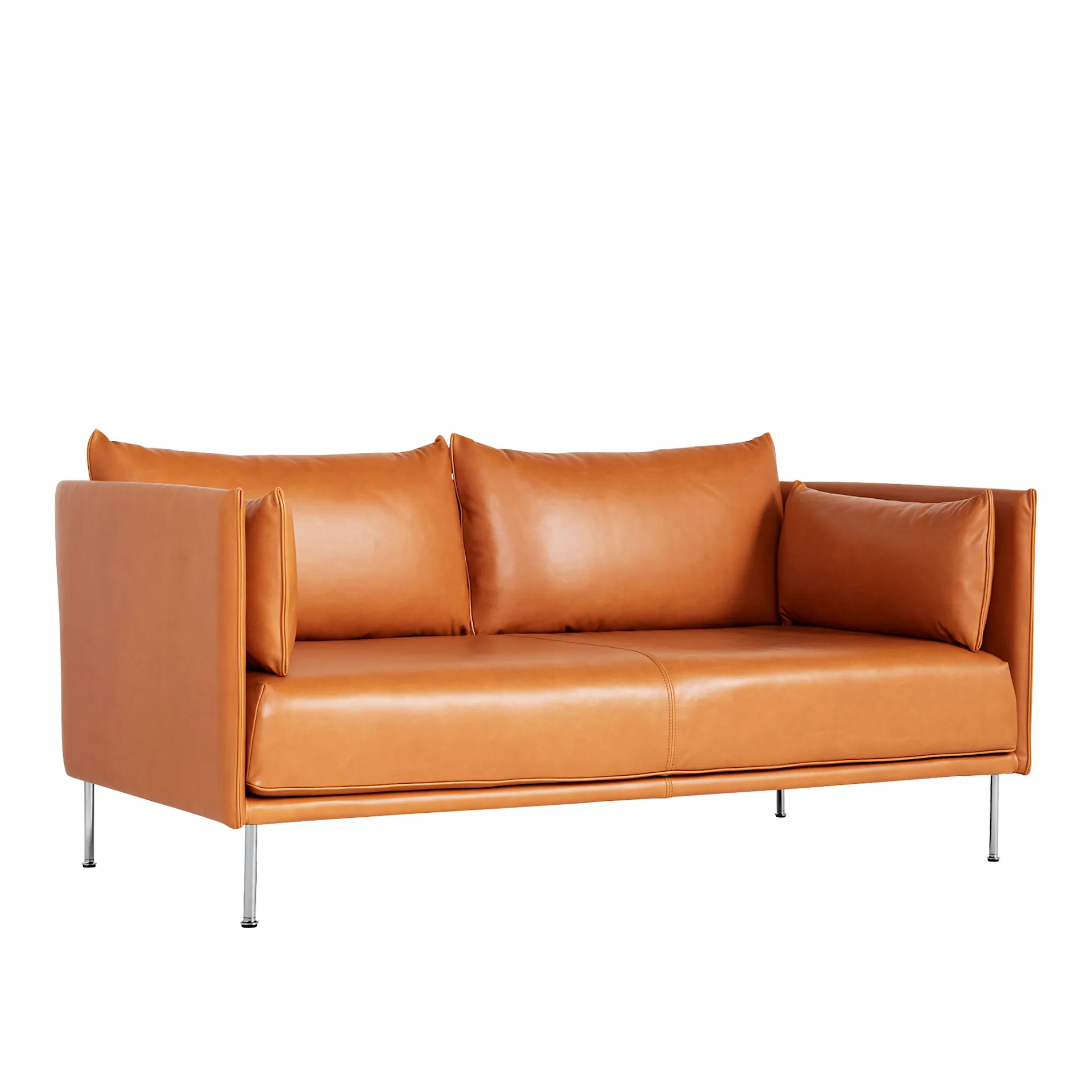 Silhouette 2-sitssoffa Cognac Piping/Oiled Oak - HAY - GamFratesi - NO GA