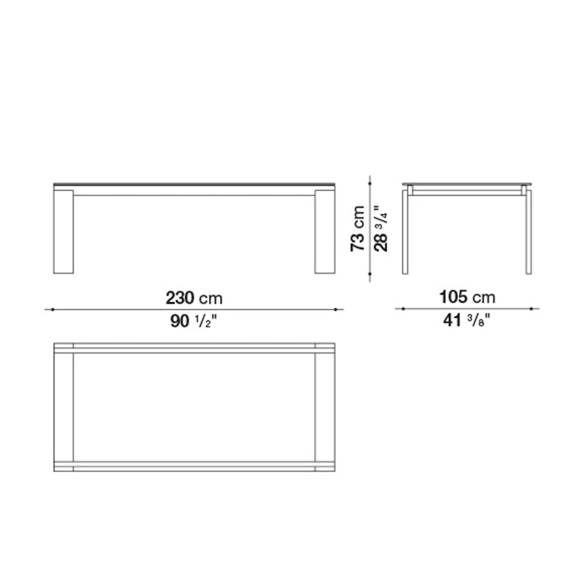 Parallel Structure Glass Table - B&B Italia - Michael Anastassiades - NO GA