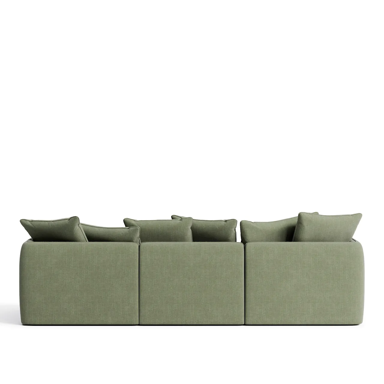 Pavarotti 3-Seater with Ottoman - Shadow Green