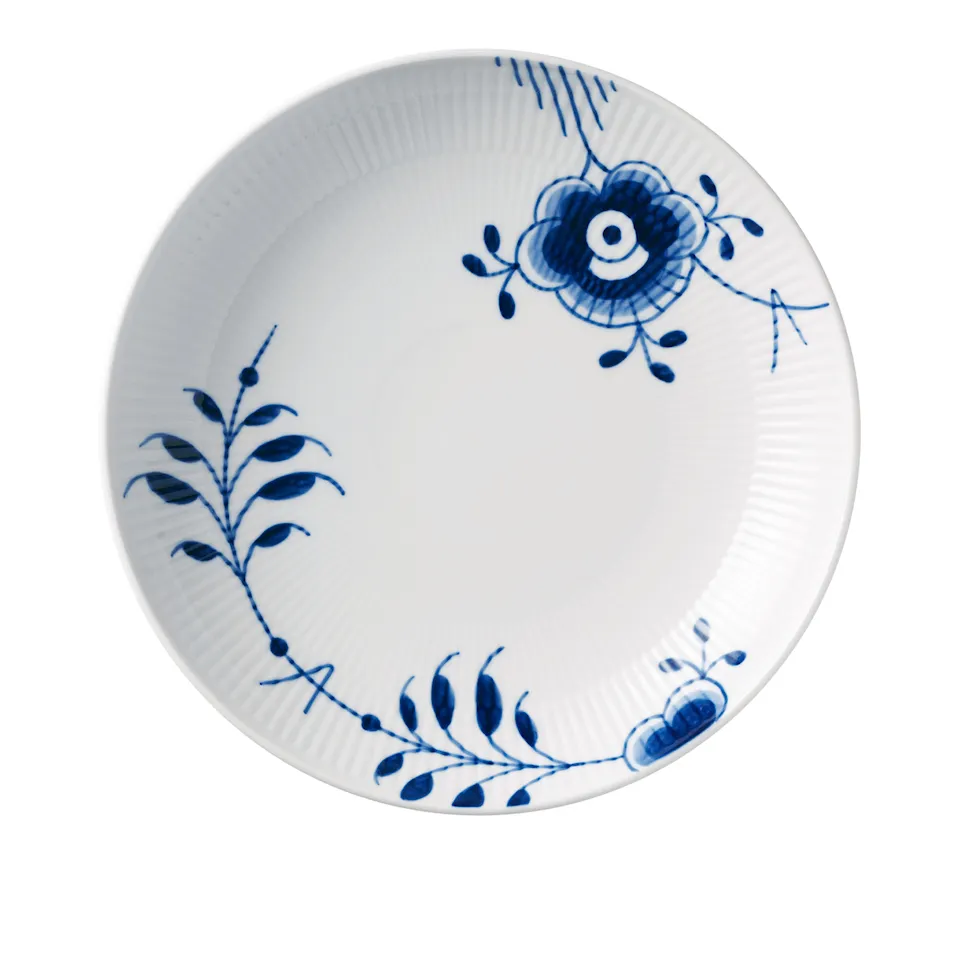 Blue Fluted Mega Deep Plate 25 cm