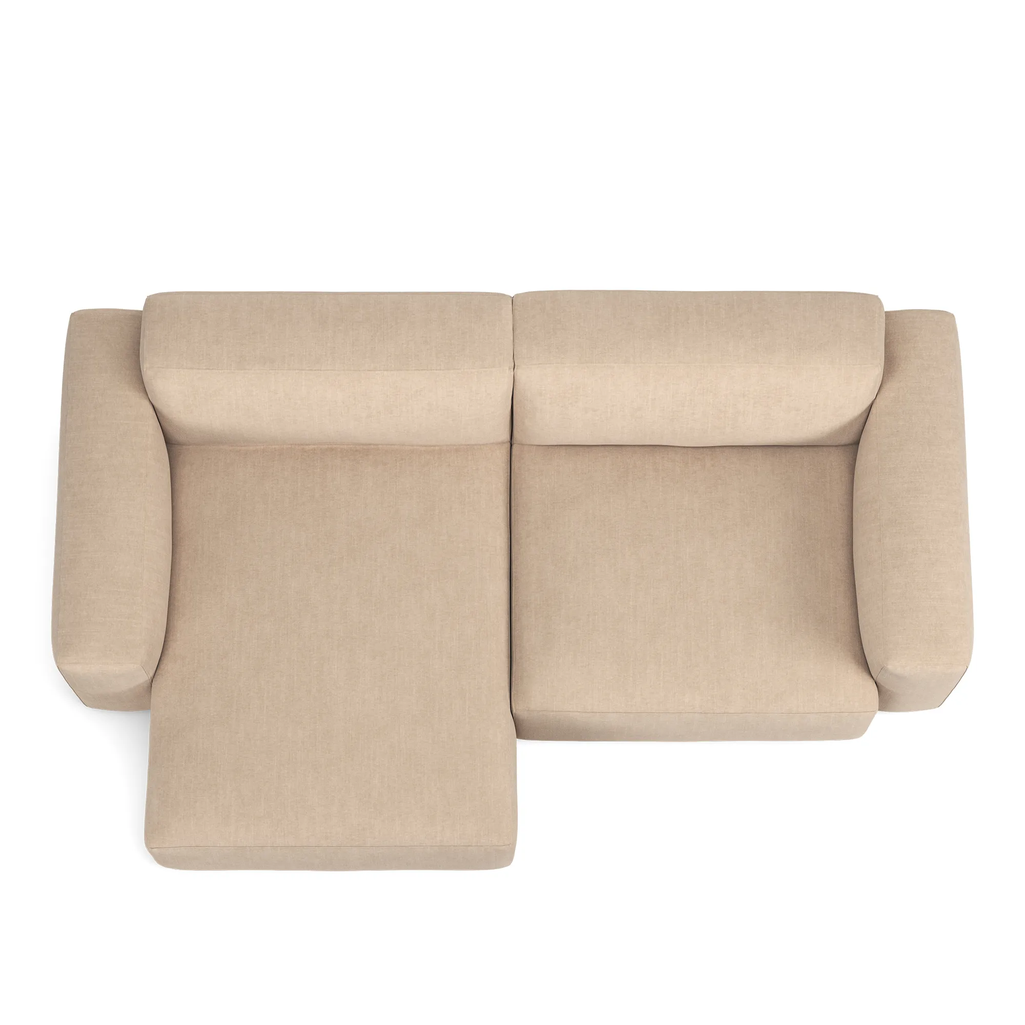 Brick 2-Seater Chaise Lounge Left - 8