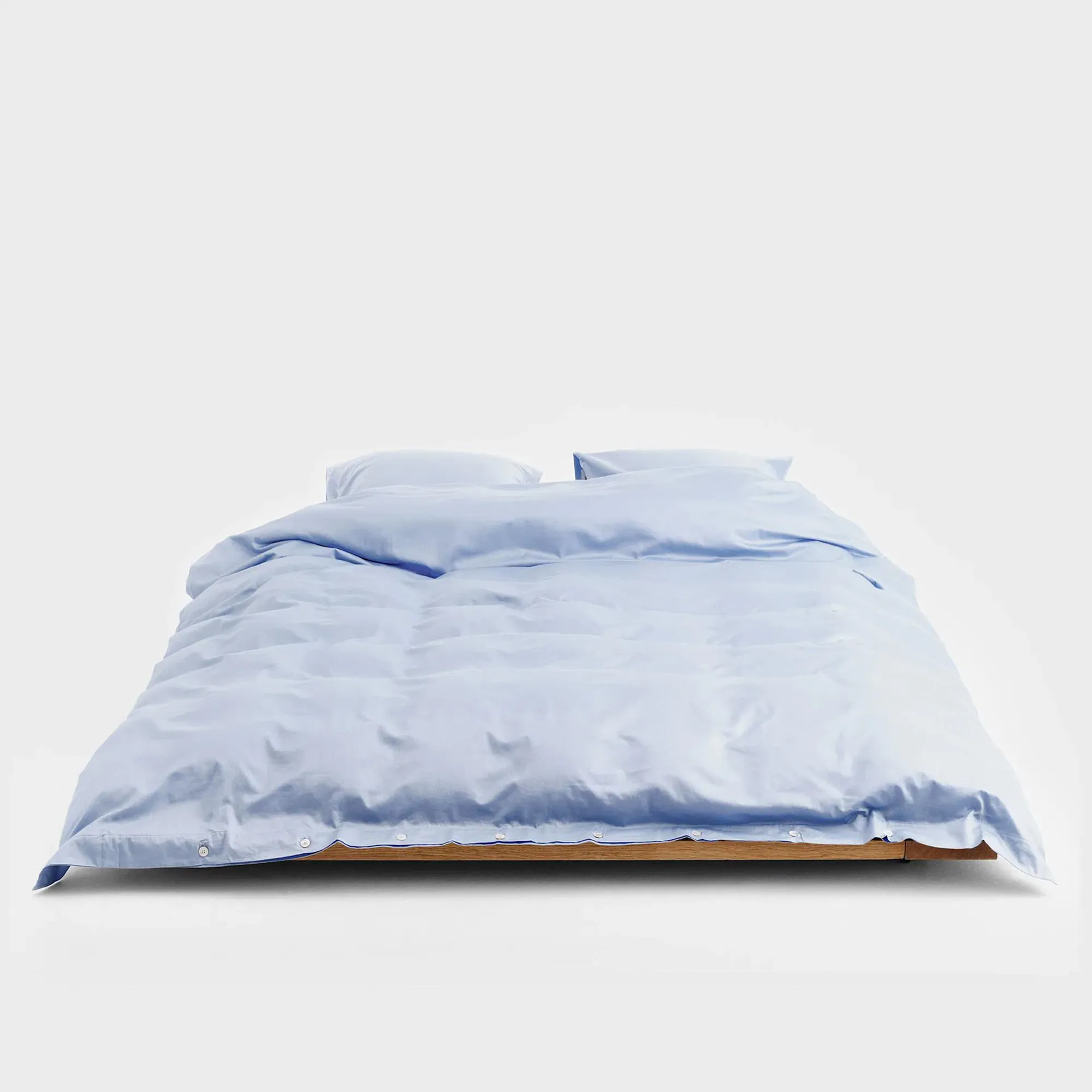 Sateen Solid Evening Blue påslakan - 4