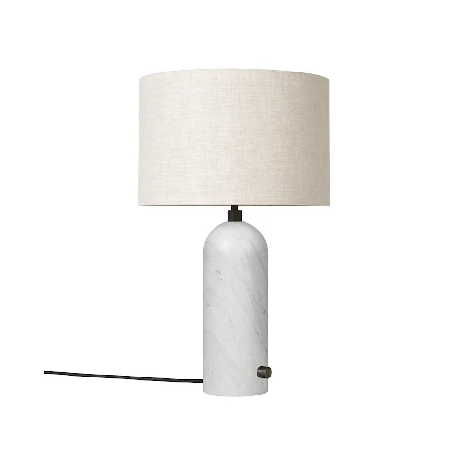 Gravity tafellamp klein wit marmer