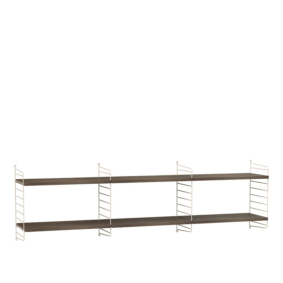 Stue reolsystem O valnød/beige