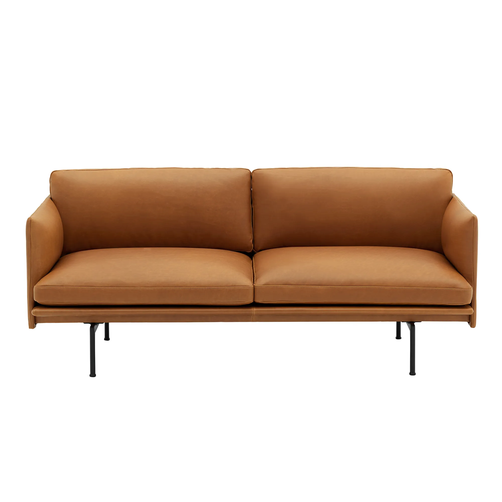 Outline 2-seater sofa black base - 1