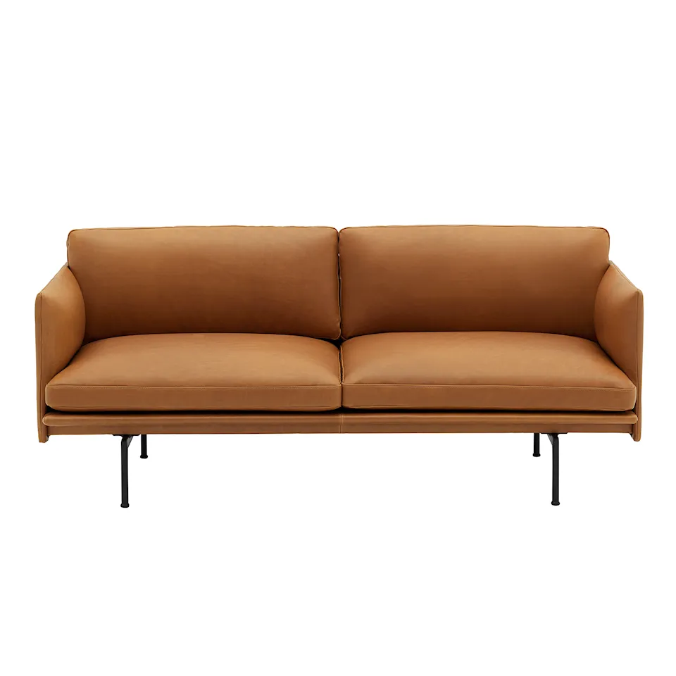 Outline 2-seater sofa black base