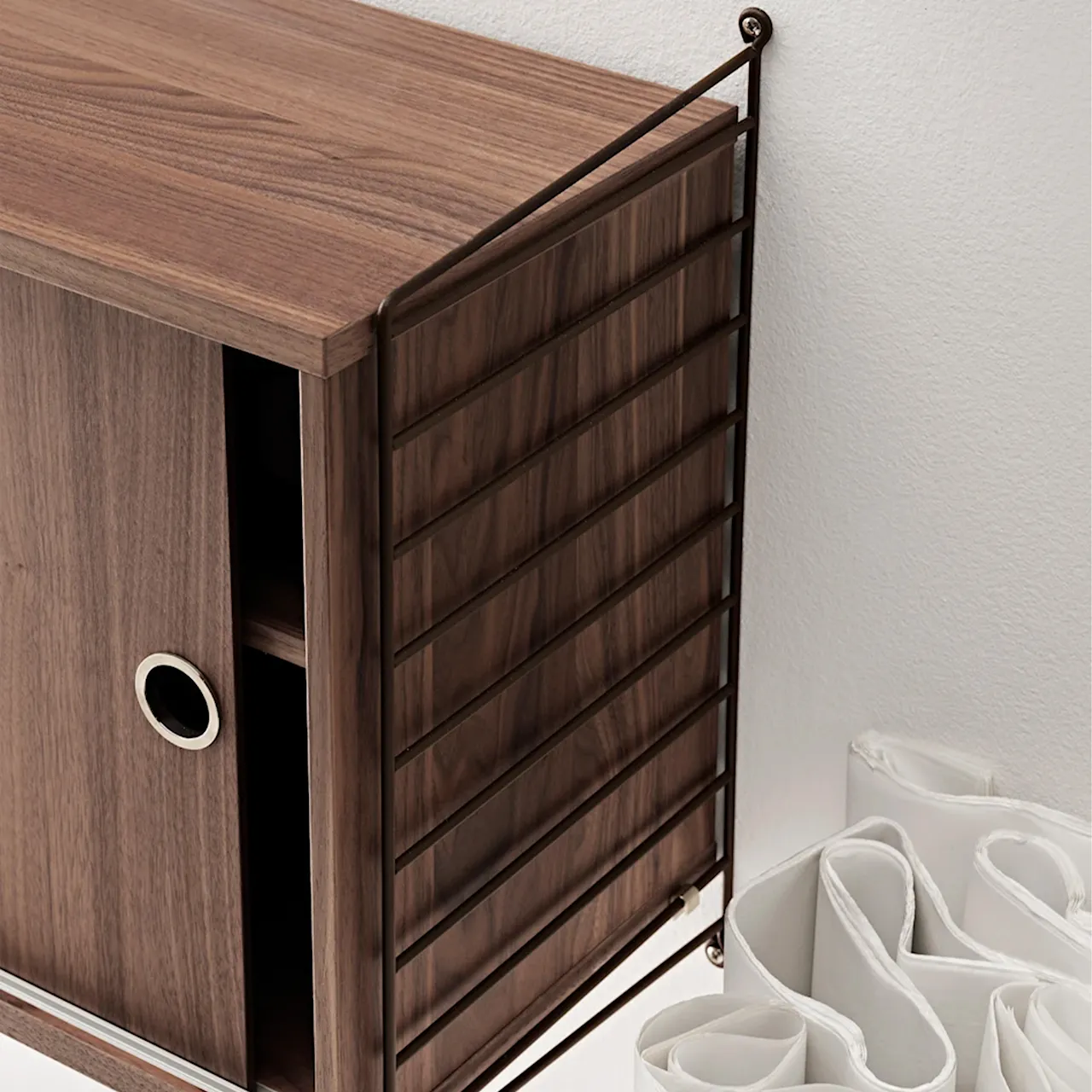 Cabinet with sliding doors 78x20cm oak