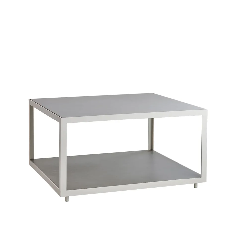 Level Coffee table, White, Large, Table top: Ceramic