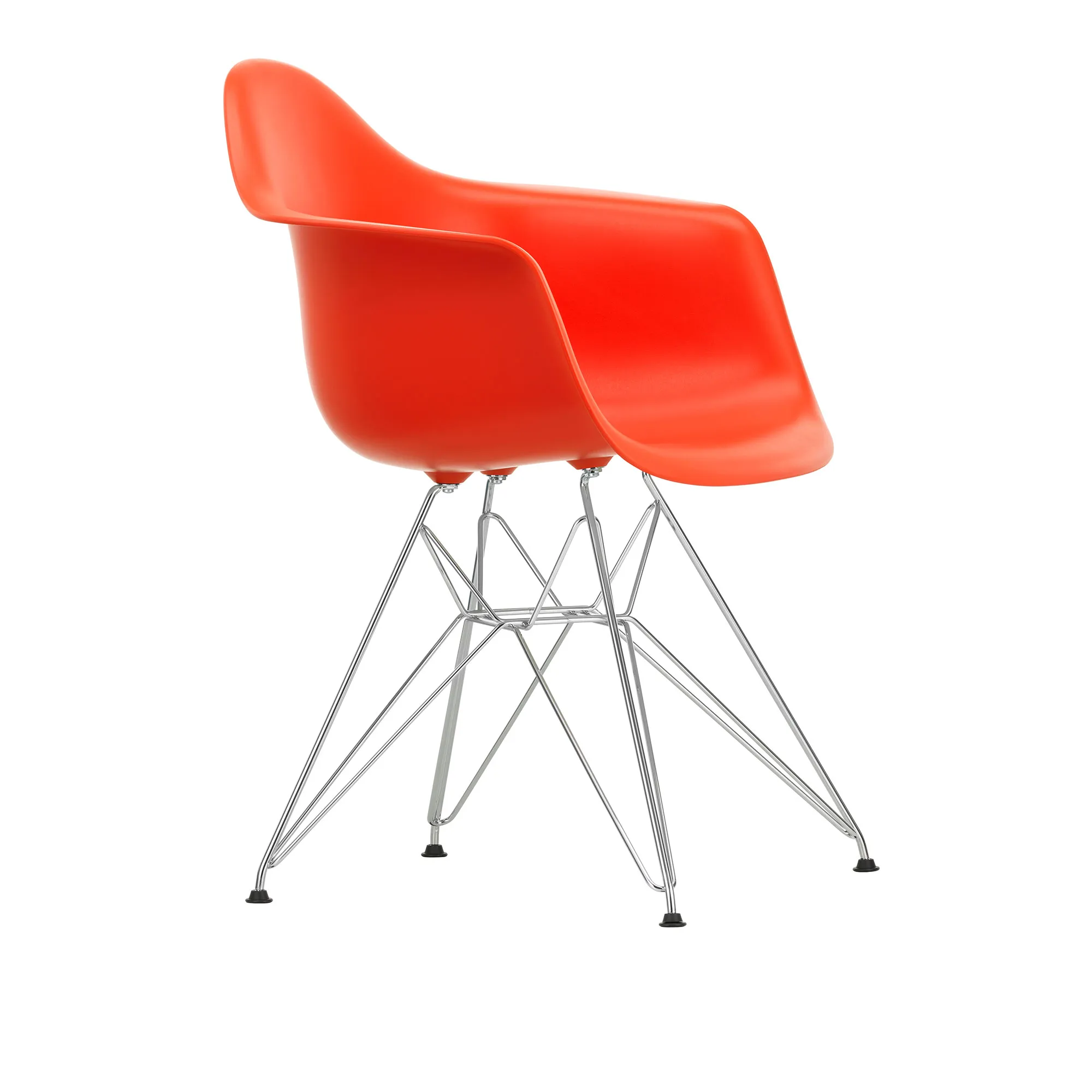 Eames RE Plastic Armchair DAR ruokailutuoli Chrome - 1