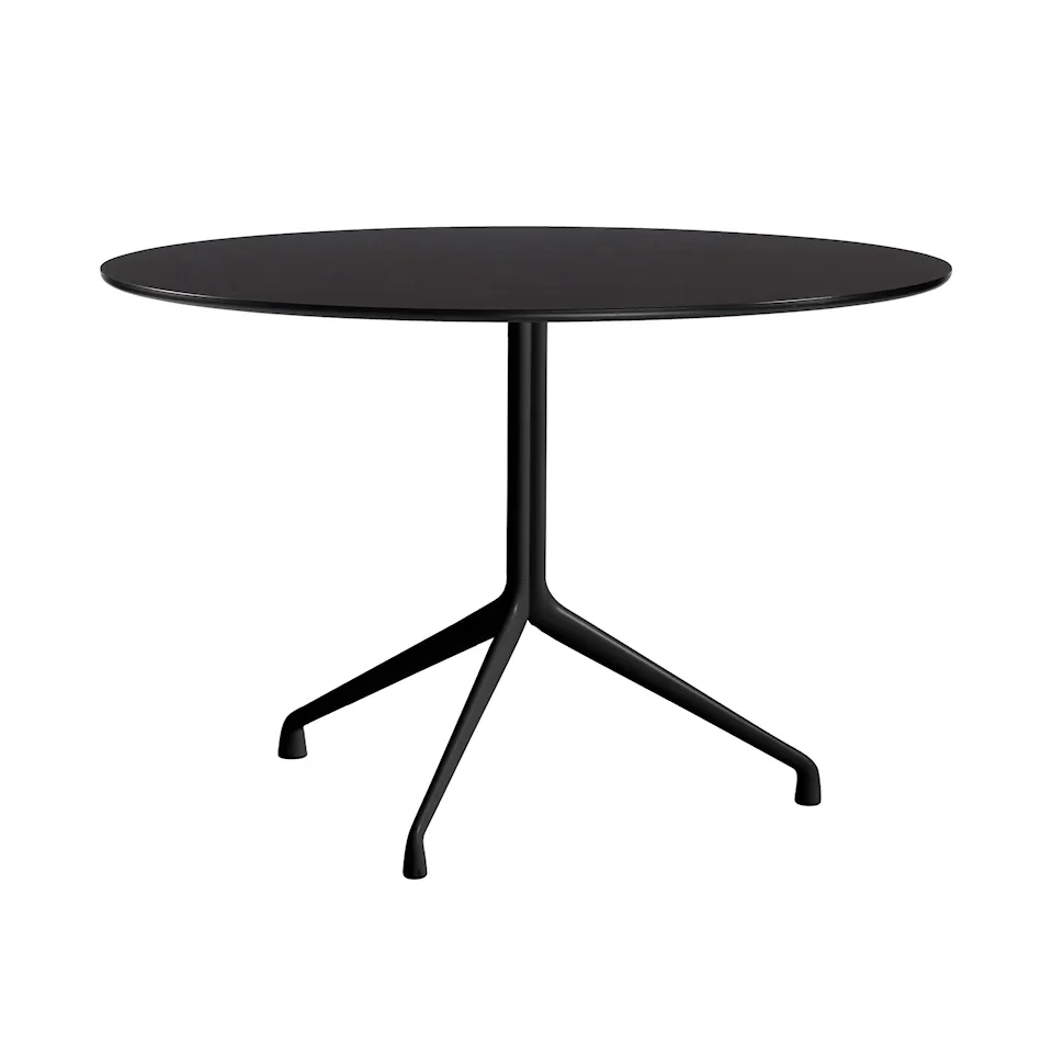 About a Table AAT20 - Black Base - Black Linoleum - Ø110xH73 cm