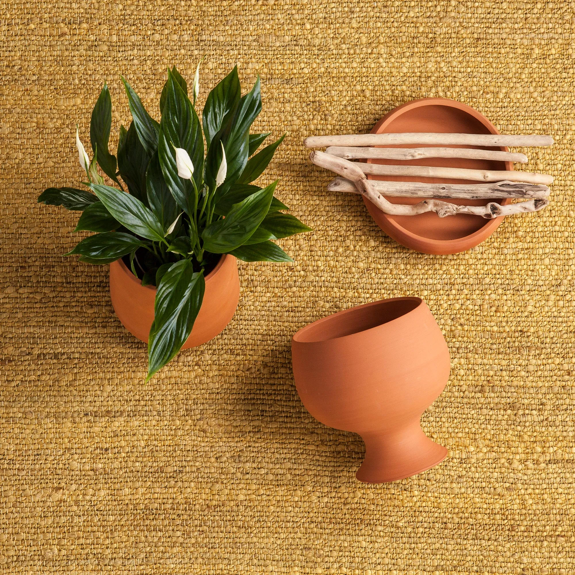 Herb jute vloerkleed Yellow - 3