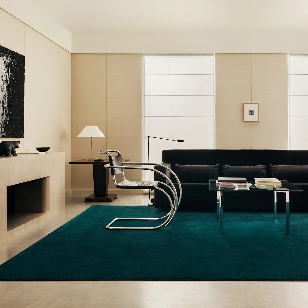 Grand Emerald Green wool rug