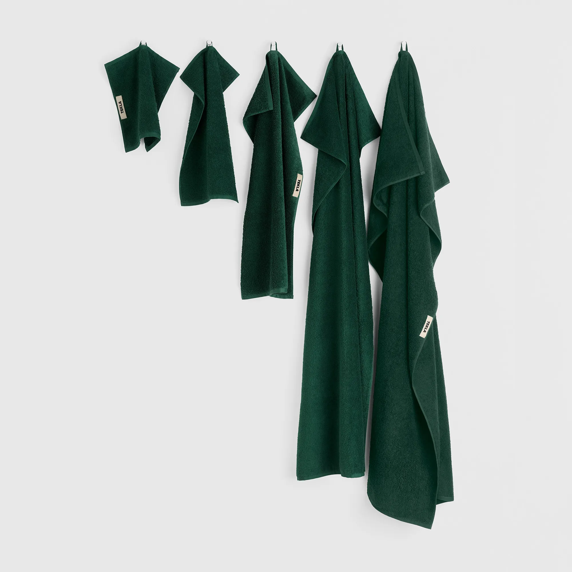 Terry Forest Green handdoek - 3