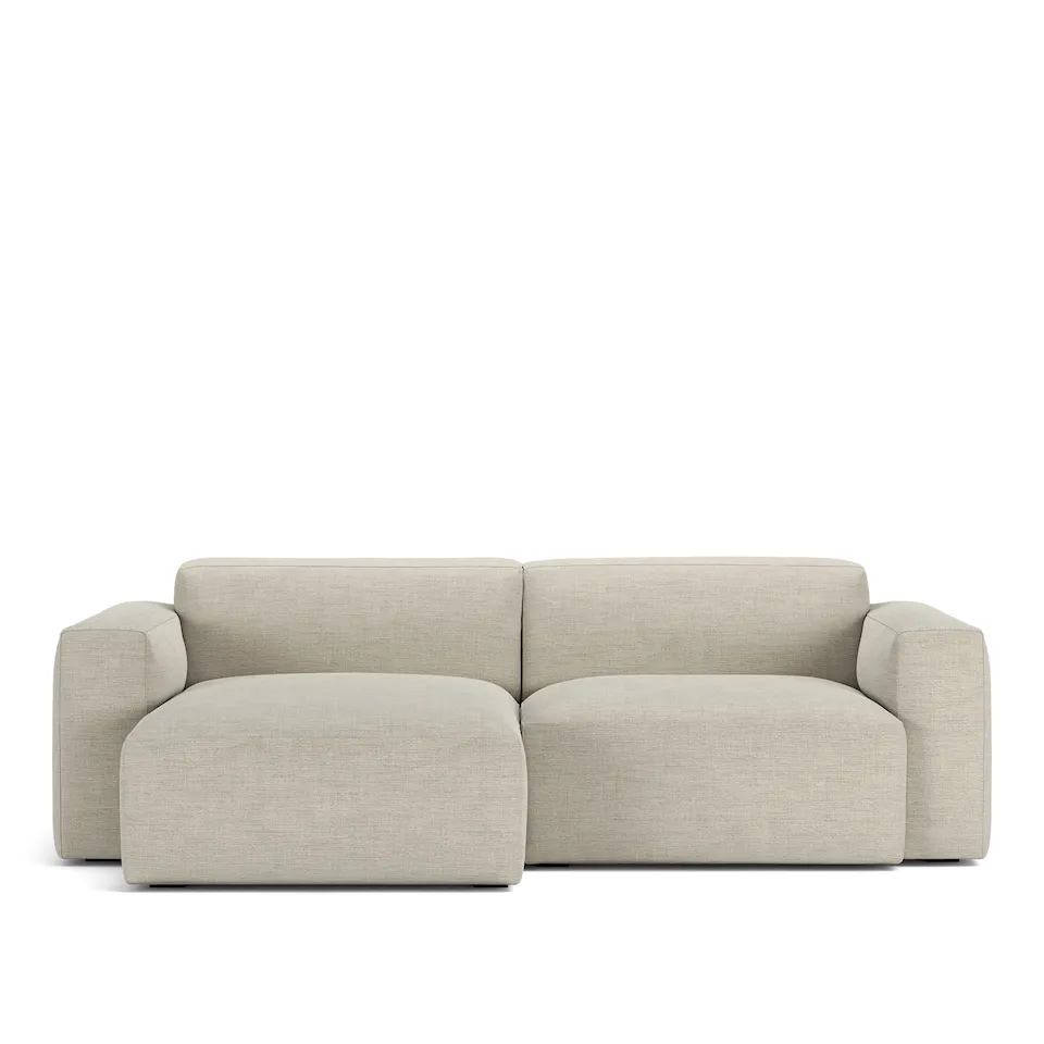 Brick 2-zitsbank met chaise longue links
