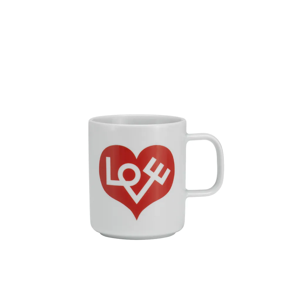 Coffee Mug Love Heart Crimson