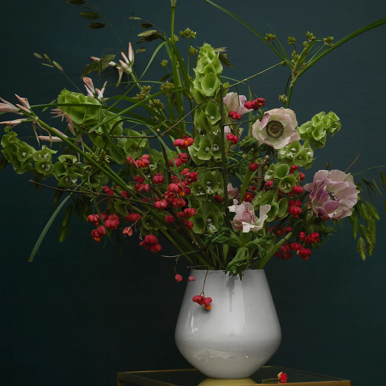 White Fluted Large Vase 20.5 cm