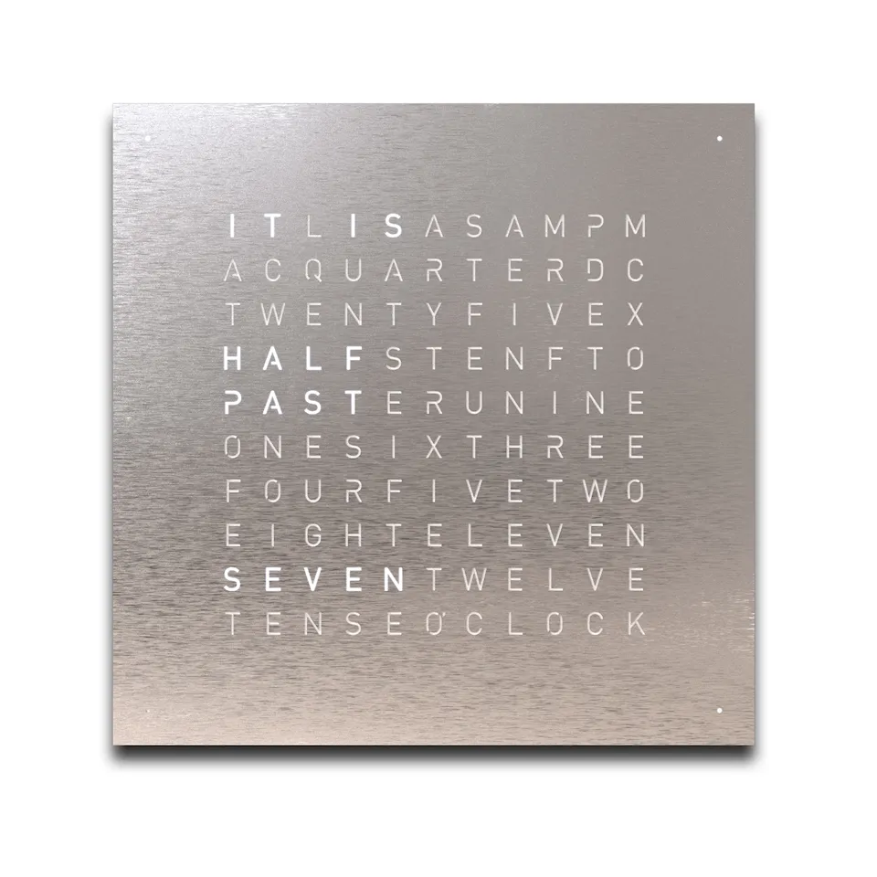 Qlocktwo Earth 45 Creator's Edition – Stainless Steel