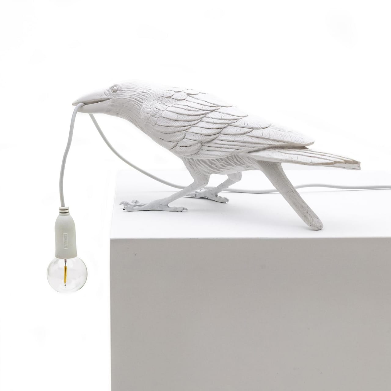 Bird Lamp Playing - White