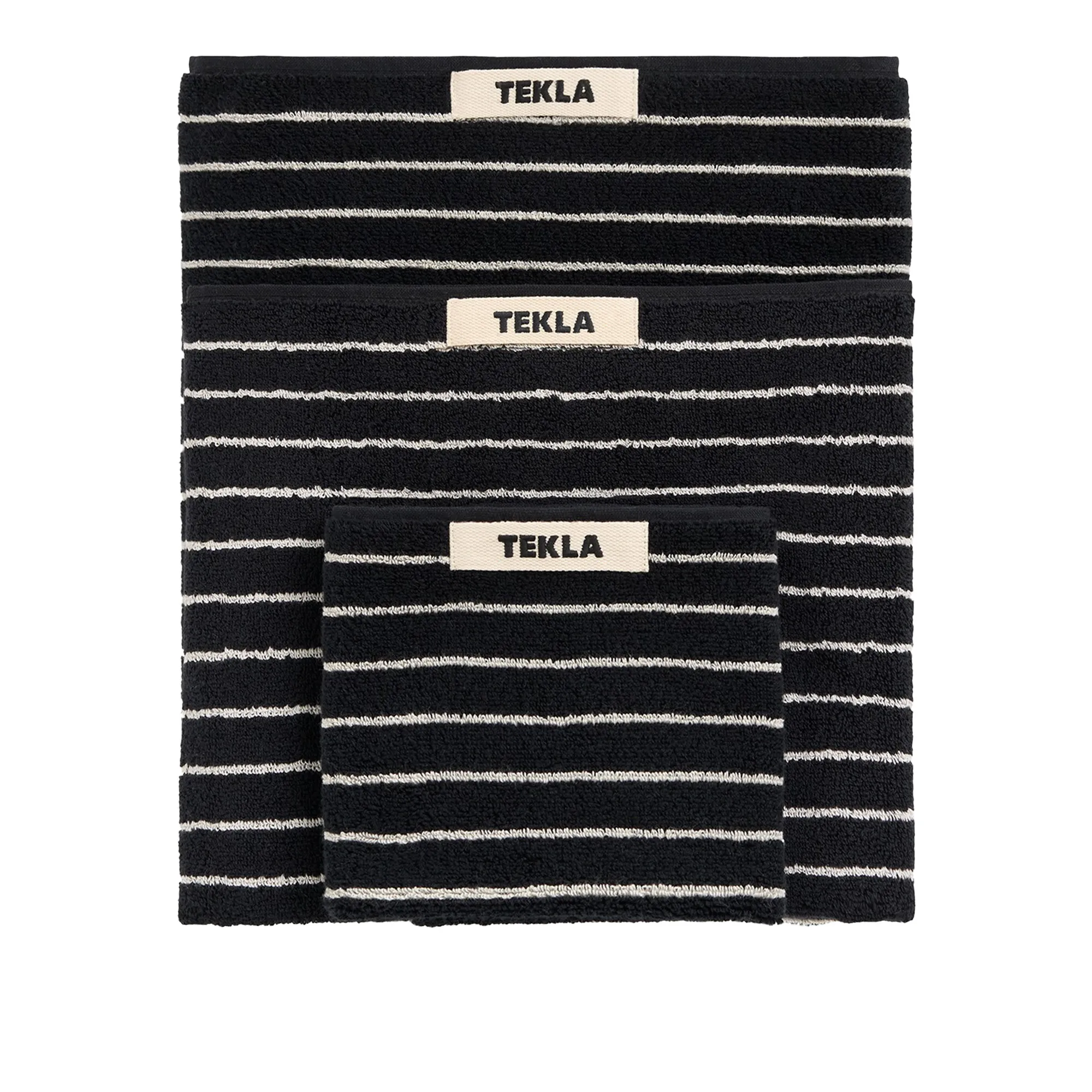 Terry Black Stripes handdoek - 1