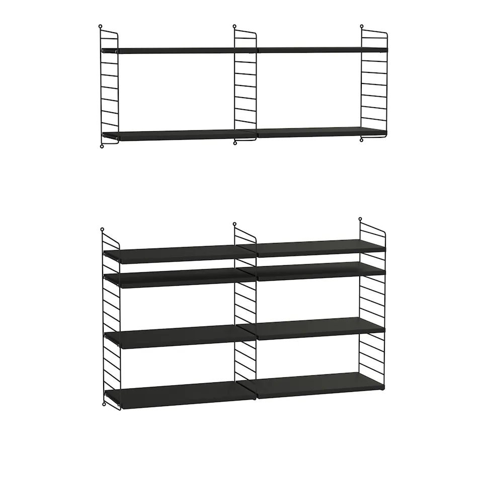 Stue reolsystem N sort/sort