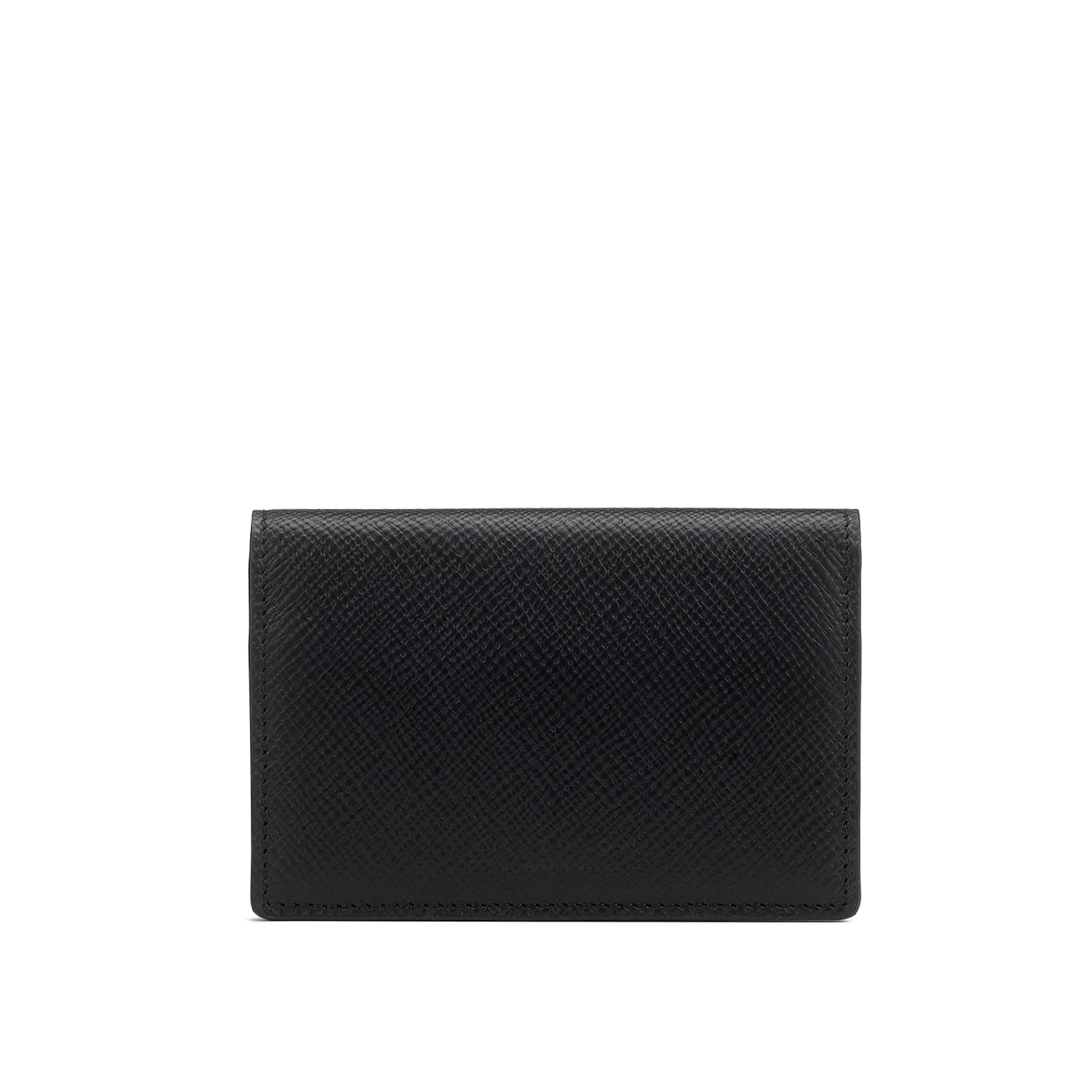 Panama Folded Card Holder - Black - Smythson - NO GA