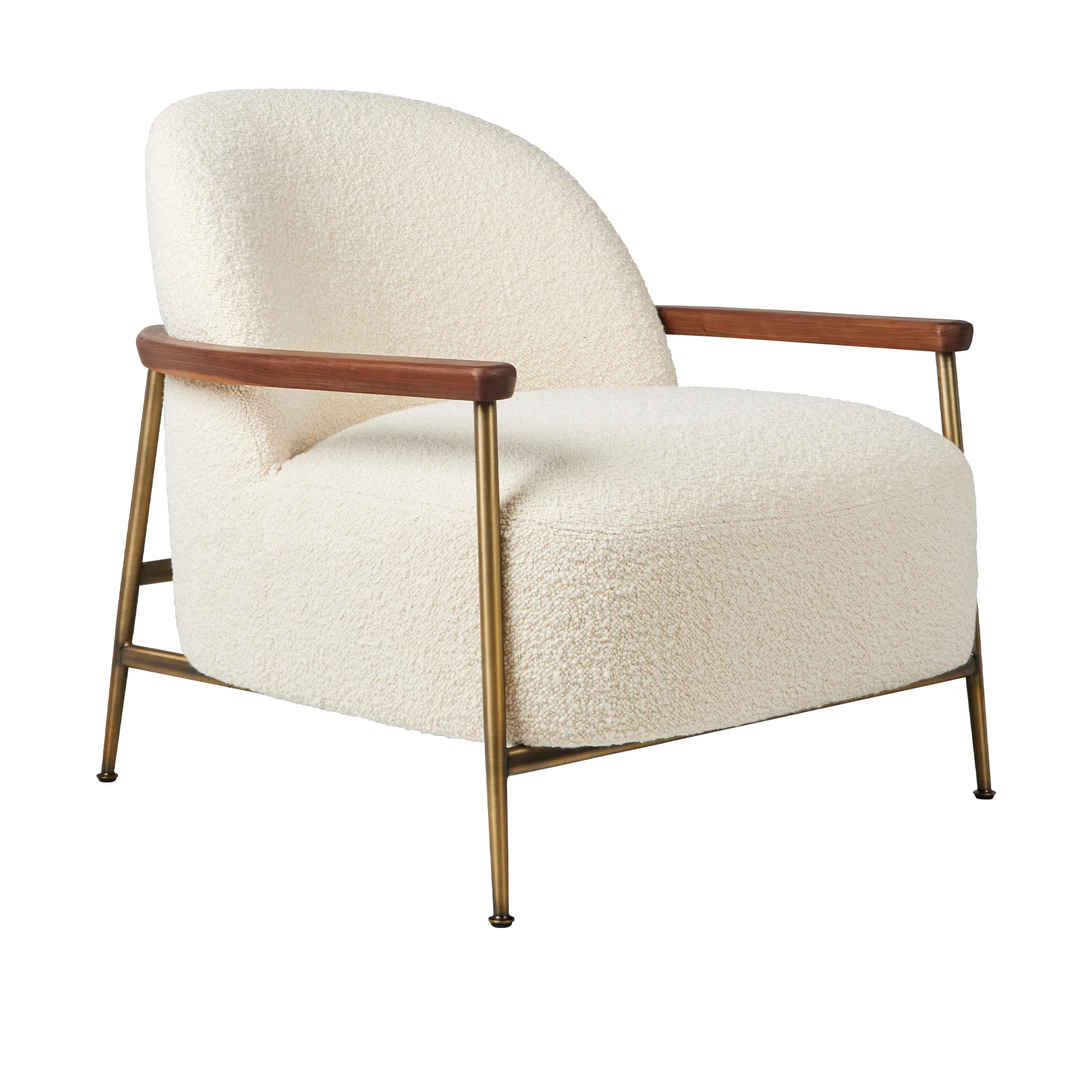 Sejour Lounge Chair with Armrest Walnut - 1
