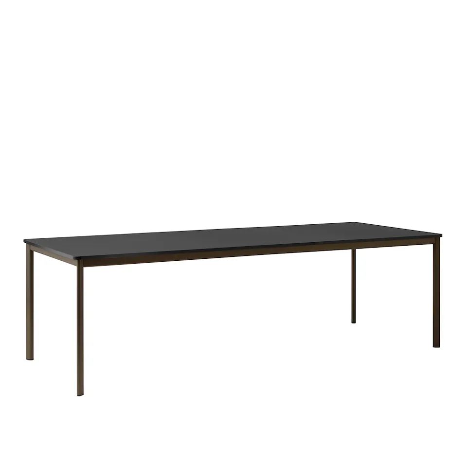 Drip Table HW60, 250x100x74 cm, Black Nano Laminate/Bronzed Legs