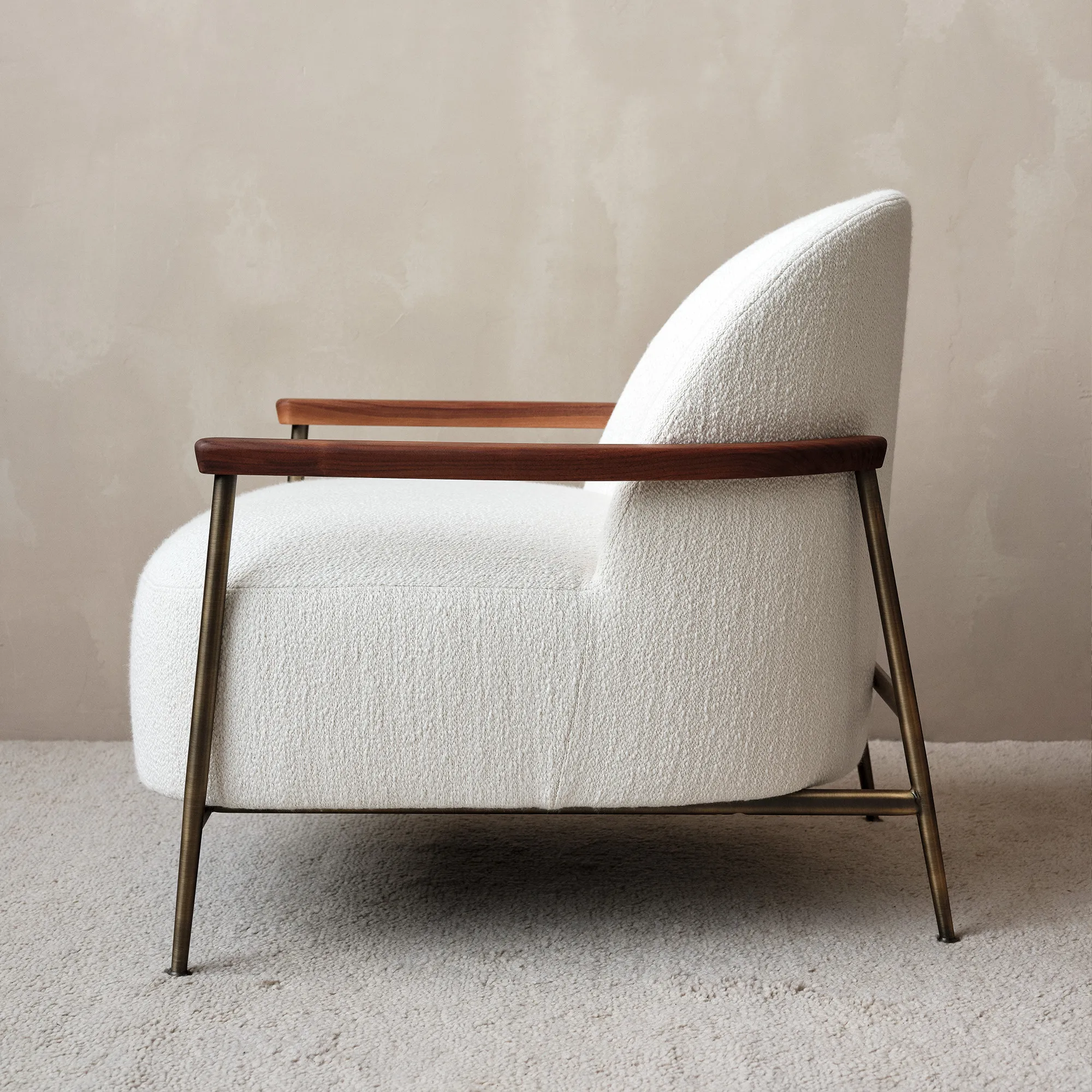 Sejour Lounge Chair with Armrest Walnut - 16